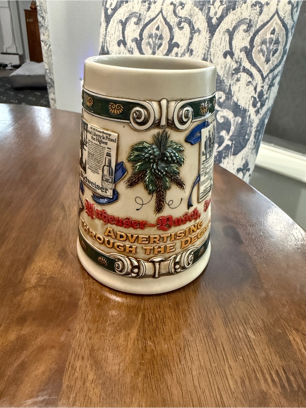 1993 Budweiser Advertising Through the Decades Collector Stein #10135 Ceramarte